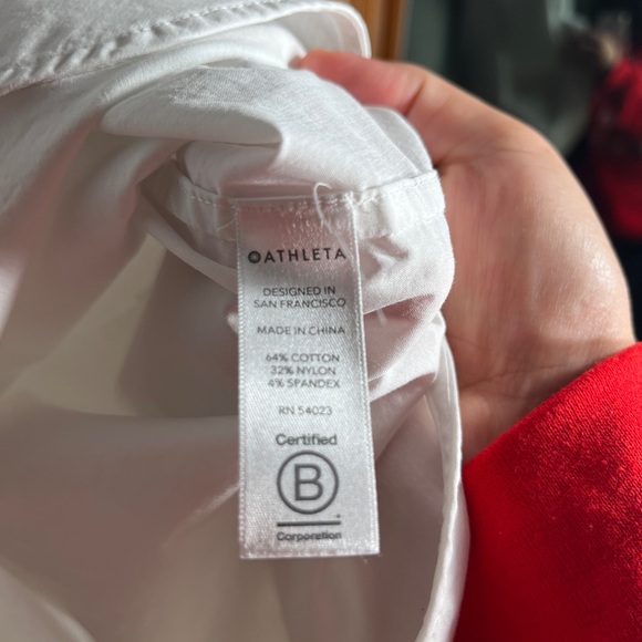 Athleta Uptown Shell White Sleeveless Commute Tank Top Zip Front 

Size L - Picture 7 of 9